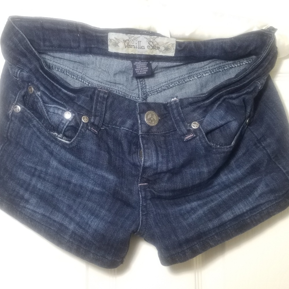 Dark Blue Denim Shorts